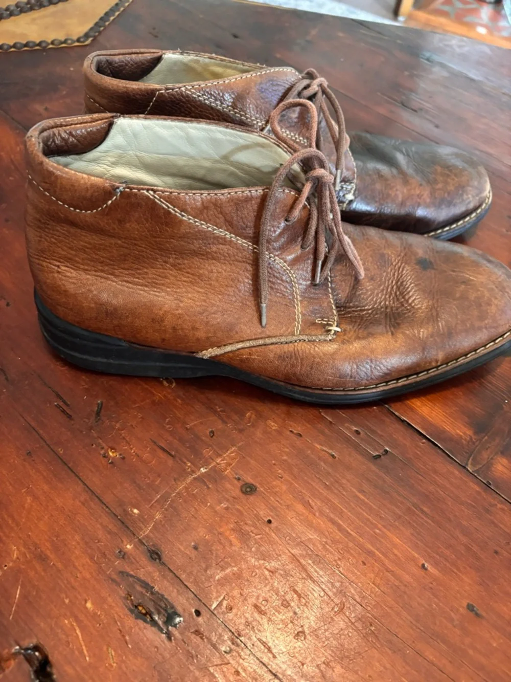 Men's Brown Leather Chukka Boots Johnston Murphy 8.5